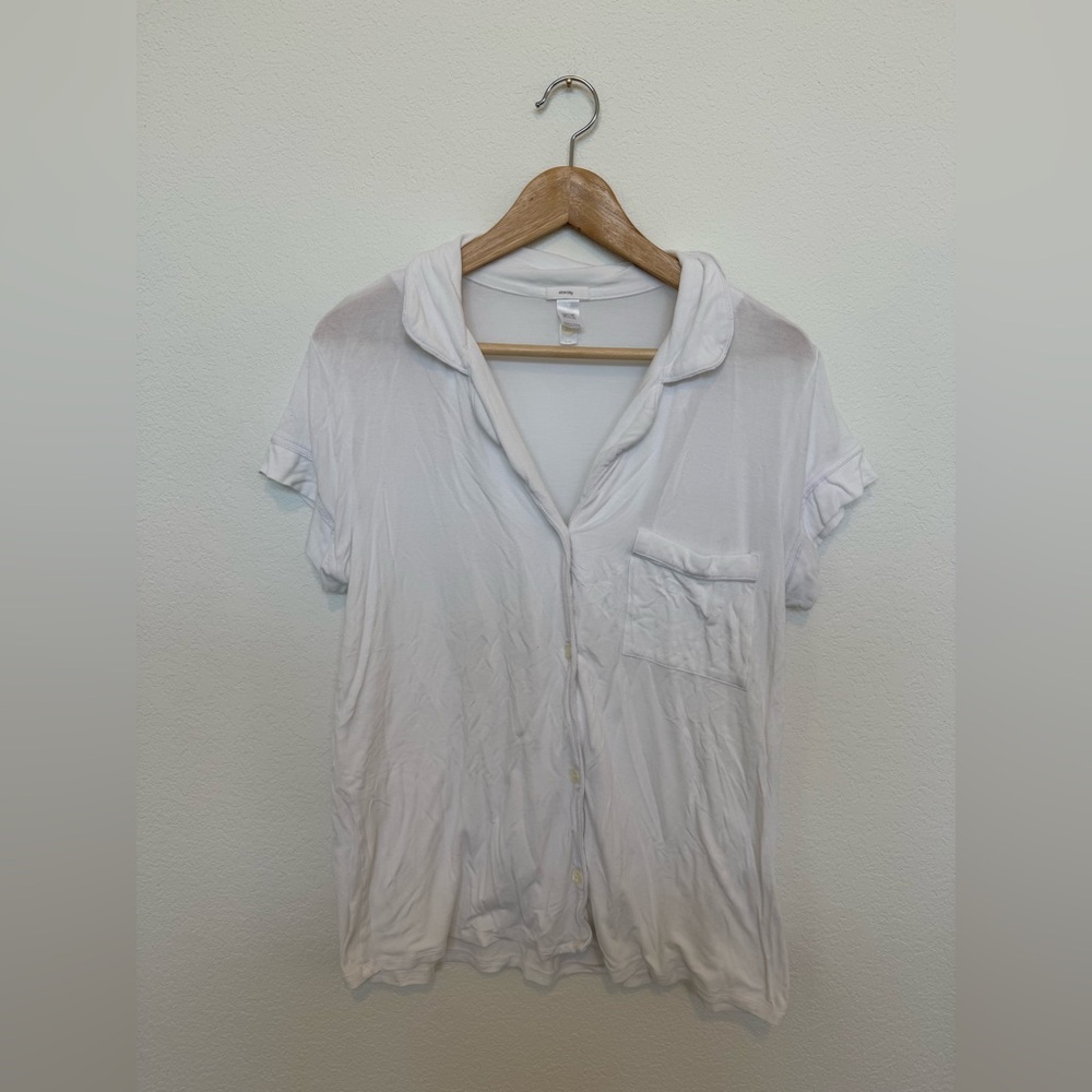 Eberjey Gisele Pajama Shorts Set, White Medium - Picture 2 of 5